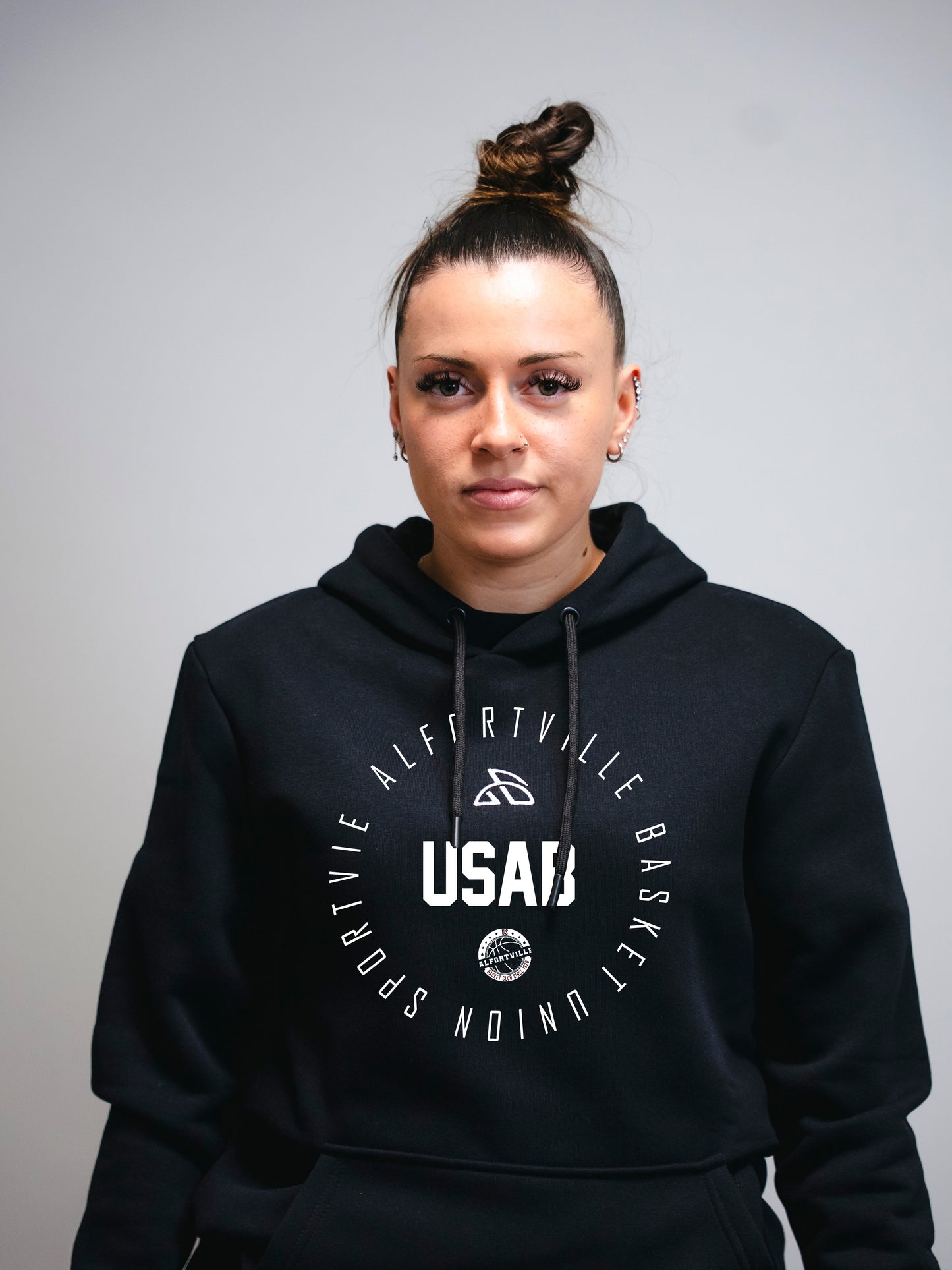 SWEAT À CAPUCHE NOIR - US ALFORTVILLE